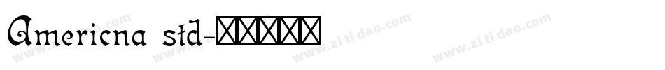 Americna std字体转换